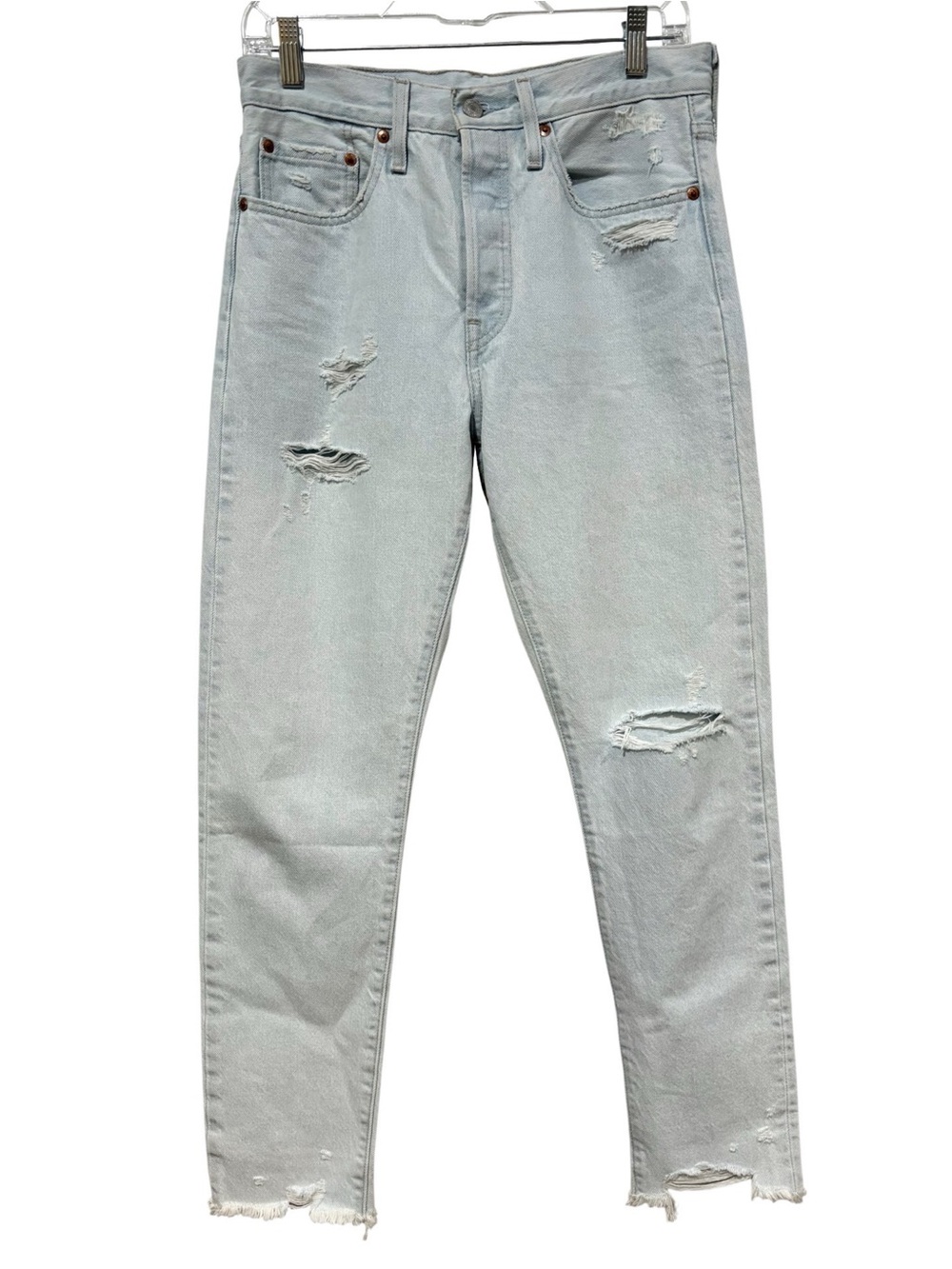 Levi's 501 Skinny Jeans Women’s 27x28 High Rise Light Wash Denim